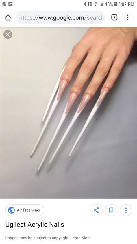 Ugly nails Almond Long Nails, Super Long Nails, Solid Color Nails Acrylic, Almond Nails Gel, Acrylic Nails Cute, Jenner Nails, Nails Sparkling, Nails Solid Color, Nails Gradient