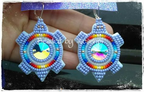 Beaded Turtle Native American, Beaded Turtle Medallion, Felt Beaded Earrings, Turtle Beadwork, Native American Beadwork Earrings, Native Bead Work, Beaded Turtle, Powwow Regalia, Beaded Ideas