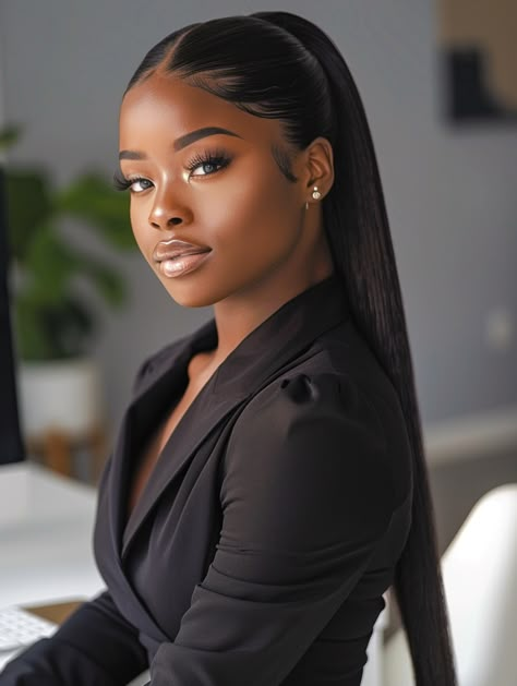 57 Stunning Weave Black Ponytail Hairstyles for Every Occasion: Curly, Sleek, Braided & More Puff Ponytail, Black Ponytail Hairstyles, Top Hairstyles, Crown Braid, Hair Care Tips, Ponytail Hairstyles, Hair Care, Braids, Sleek