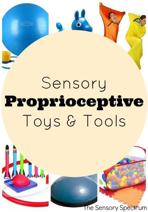 Sensory Proprioception Toys & Tools | The Sensory Spectrum Proprioceptive Activities, Sensory Seeker, Sensory Disorder, Sensory Therapy, Sensory Diet, Pediatric Occupational Therapy, Sensory Tools, Toy Tools, Sensory Integration