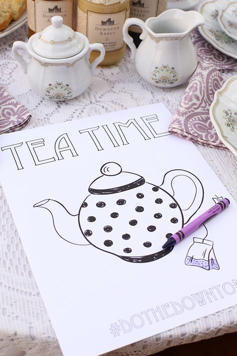 Kid Friendly Tea Party Coloring Sheet Printable #worldmarkettribe #ad Toddler Tea Party, Girls Tea Party Birthday, Books And Tea, Kids Tea Party, Princess Tea Party, Tea Party Theme, Girls Tea Party, Birthday Party Activities, Kids Party Themes