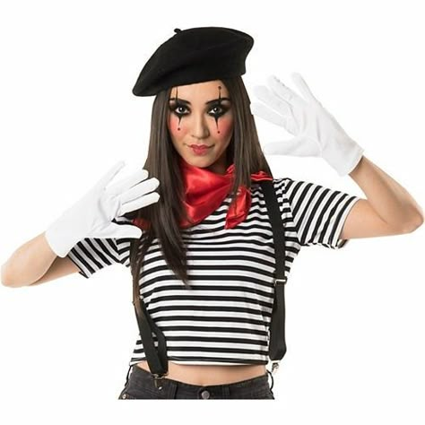 Occupation Costumes, Mime Halloween Costume, Mime Costume, Mime Makeup, Black Halloween Costumes, Circus Costume, Costumes For Teens, Pantomime, Halloween Costume Shop