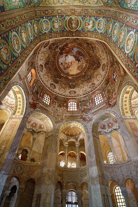 The Basilica of San Vitale in Ravenna Heavenly Architecture, Basilica Of San Vitale, Empire Architecture, Monument Architecture, Ravenna Italy, The Byzantine Empire, Byzantine Architecture, Lake Maggiore, Byzantine Mosaic