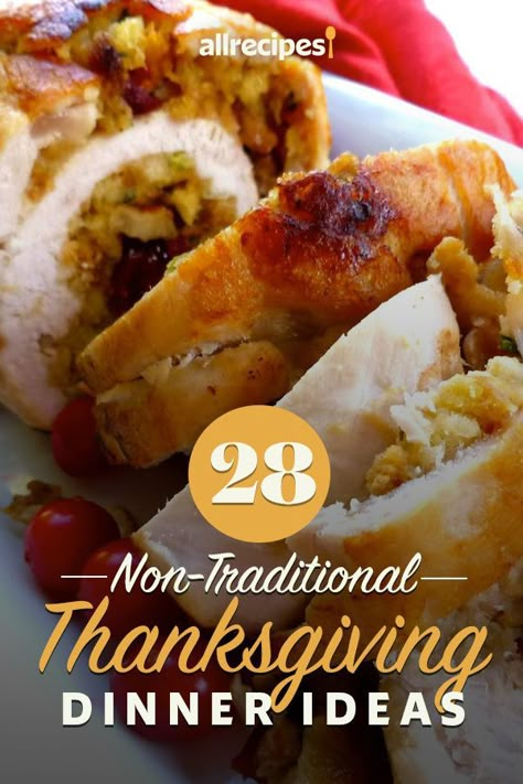 Thanksgiving Dinner For 2 Ideas, Thanksgiving Small Plate Recipes, Thanksgiving Steak Dinner, None Traditional Thanksgiving Dinner, Main Course Thanksgiving Recipes, Thanksgiving Modern Recipes, Best Thanksgiving Main Dish, Famous Thanksgiving Recipes, Low Key Thanksgiving Dinner