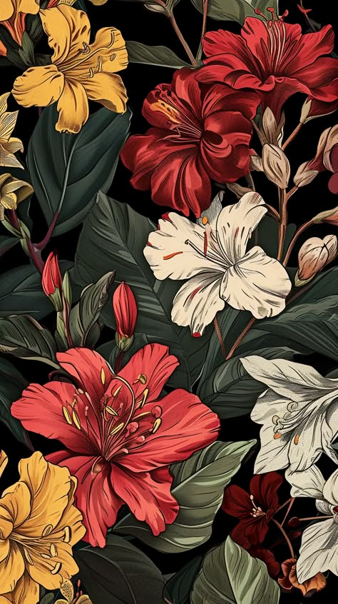 This flower wallpaper captures the essence of a blooming garden, making it a must-have for iPhone and Android users who appreciate nature's artistry. Swipe through your day surrounded by floral finesse! 🌹🌿 #PastelWallpaper #FlowerArt #SmartphoneStyle Vintage Flower Garden Aesthetic, Floral Wallpapers Aesthetic, Plant Art Wallpaper, Aesthetic Floral Background, Floral Background Aesthetic, Floral Print Aesthetic, Cute Vintage Aesthetic, Crisantemo Tattoo, Vintage Floral Backgrounds