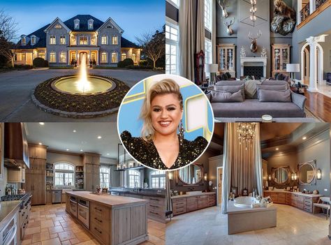 American Idol Winner, Sand Volleyball Court, Home Real Estate, Voice Coach, Kelly Clarkson Home, Kodiak Cakes, Mega Mansions, Private Dock, Busy City