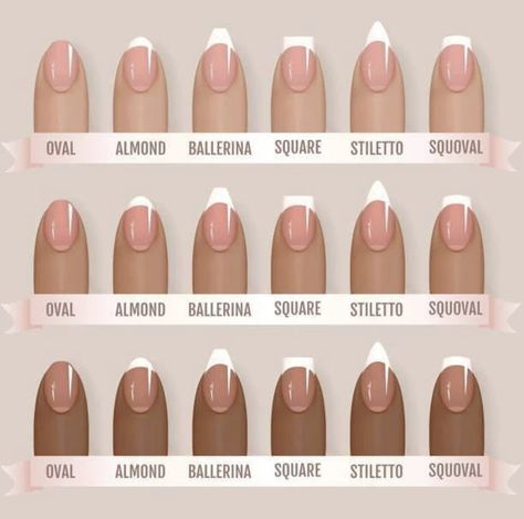 Squoval Acrylic Nails, Round Square Nails, Rounded Acrylic Nails, Nail Courses, Squoval Nails, Round Nails, Short Acrylic Nails Designs, Shapes And Colors, Types Of Nails