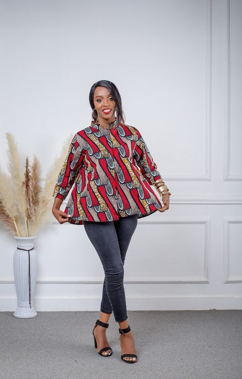 𝗦𝘁𝘆𝗹𝗲 𝘄𝗶𝘁𝗵 𝗠𝗨𝗡'𝘀 𝗣𝗹𝘂𝘀 𝗦𝗶𝘇𝗲 𝗪𝗼𝗺𝗲𝗻 𝗧𝗼𝗽𝘀! Our collection features stunning African print blouses that celebrate diversity and empower women of all shapes. Crafted with love, these tops combine traditional designs with modern flair, ensuring you feel fabulous and confident! 💖 𝐖𝐡𝐲 𝐂𝐡𝐨𝐨𝐬𝐞? > Comfort Fit: Perfect for everyday wear. > Vibrant Designs: Stand out in any crowd. > Cultural Pride: Wear a piece of Africa! 🛒 Shop now and express your unique style! #AfricanClothing #TogoFashion #PlusSiz... African Print Ladies Tops, Vitenge Tops For Women, African Shirts For Women, African Blouses For Women, African Print Tops Blouses, Tops African Print, Ankara Blouse Styles, African Print Blouse, Ankara Blouses