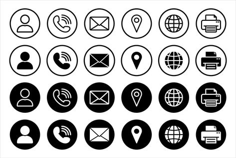 Contact Logo, Import Icon, Icon Contact, Contact Icons Vector, Website Symbol, Call Icon, Balinese Tattoo, Small Symbols, Bike Logos Design