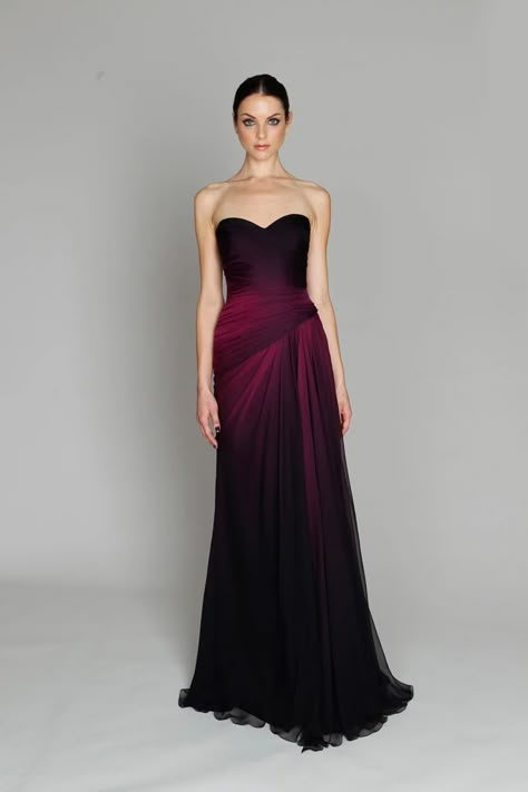 Purple Evening Gown, Purple Gowns, Classy Prom Dresses, Ombre Dress, Dresses Fall, Cocktail Gowns, Prom Dress Inspiration, Monique Lhuillier, Glam Dresses