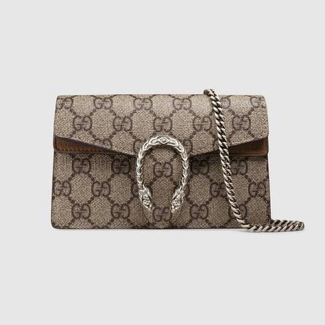 Dionysus GG Supreme super mini bag | GUCCI® Dionysus Gg Supreme Super Mini Bag, Dionysus Super Mini Bag, Gucci Super Mini, Gucci Mini, Gucci Gifts, Gucci Fashion, Large Handbags, Mini Crossbody Bag, Wallet Chain