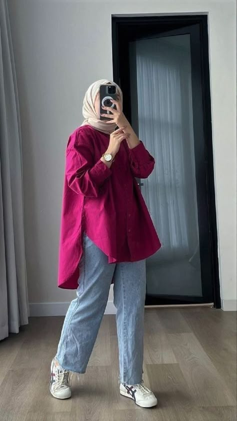 Girls Dpz Stylish, Ootd Simple, Ootd Hijab Casual, Outfit Hijab Casual, Glamorous Gowns, Modest Casual, Modest Casual Outfits, Simple Hijab, Tutorial Hijab