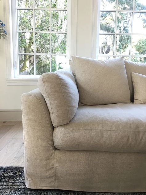 Linen + Slipcovered Sofas under $2k Roundup - Jenna Sue Design Blog Best Couches Living Room, Light Colored Sofa, Colored Sofa, Heights House, Linen Sectional, Jenna Sue Design, Linen Couch, Jenna Sue, Sofa Chairs