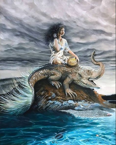 Mythology Paintings, Ganges River, Classical Mythology, Hindu Statues, Kali Goddess, Vedic Art, Hinduism Art, Surrealism Art, Ancient Civilization