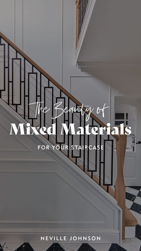 The ability to mix materials in your staircase design is one that opens a whole new world of bespoke creativity, allowing you to transform the heart of your home with a look that's utterly special and truly unique. Steel, glass, timber and painted finish - whatever style you have in mind, our bespoke design service can create the staircase of your dreams. Learn more about the impact of mixing materials in our blog- hit the link to read. Staircase Material Ideas, Renovated Staircase, Unique Staircase Ideas, Understairs Ideas, Bespoke Staircases, Timber Stair, Staircase Makeover, Stair Carpet, The Staircase