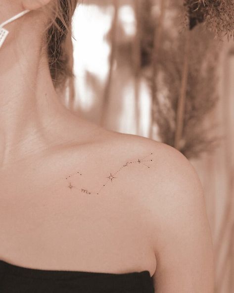 Scorpio Constellation Tattoo Scorpio Sign Tattoos, Scorpio Constellation Tattoo, Scorpio Tattoo Ideas, Tattoo Scorpio, Tattoo Ideas For Woman, Star Constellation Tattoo, Scorpio Zodiac Signs, Scorpio Constellation Tattoos, Scorpio Zodiac Tattoos