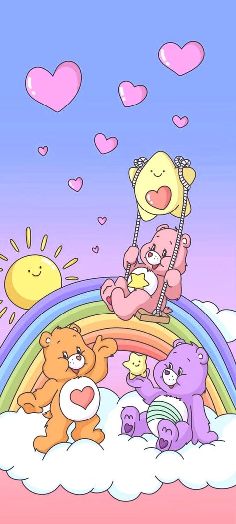 Care Bears Wallpaper, Cartoon Logic, Bear Wallpaper, Care Bear, Care Bears, Cute Wallpaper, Iphone Wallpapers, Teddy Bears, Phone Wallpapers