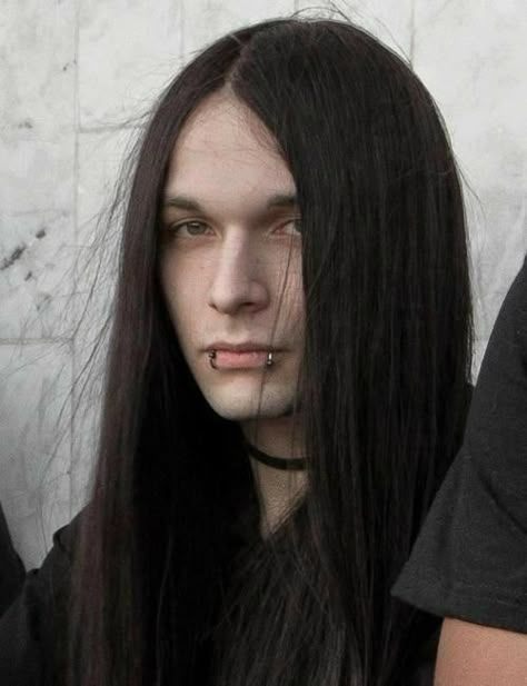 Goth Guys With Long Hair, Vampire Hair, Metalhead Guy, Goth Guy, Metal Heads, Long Hair Men, Gothic Men, Metal Boy, Goth Guys