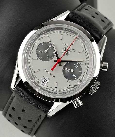 “A gentleman's choice of timepiece says as much about him as does his Saville Row suit.” Invicta Watches Women, Heuer Carrera, Tag Heuer Watch, Tag Heuer Carrera, Best Watches For Men, Stylish Watches, Seiko Watches, Classic Watches, 40th Anniversary