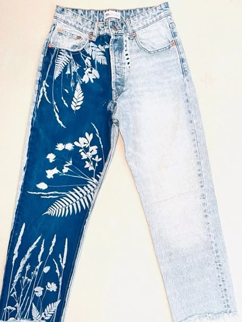 Easy Diy Fashion, Customised Clothes, Ropa Upcycling, Water Stone, Big Girl Clothes, Bleached Jeans, Upcycle Clothes Diy, Blouse Pattern Sewing, Denim Crafts