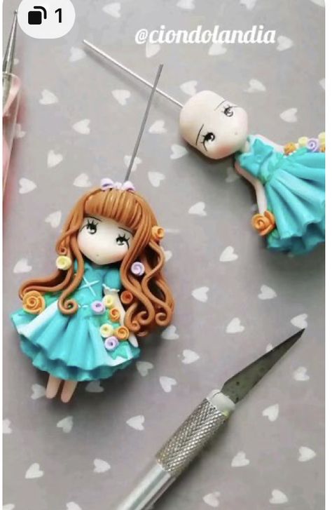 Polymer Clay People, Polymer Clay Disney, Polymer Clay Doll, Clay Crafts For Kids, Polymer Clay Gifts, Polymer Clay Ornaments, Polymer Clay Figures, Polymer Clay Jewelry Tutorials, Clay Doll