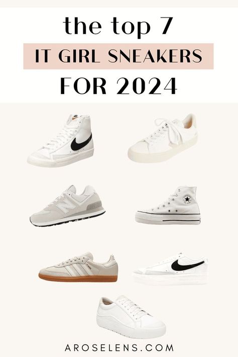 Make a statement with your footwear! Our curated selection of Women's Nike Sneakers is all about blending fashion and functionality. From stylish casual sneakers outfit ideas to the latest beige sneaker trends, we've got your spring style covered. Explore now and step into the future of women's fashion. Spring Outfits 2024 With Sneakers, Spring Sneakers 2024, Best Sneakers 2024 Women, Popular Sneakers 2024, Women Sneakers 2024, Popular Everything 2024, Aesthetic Sneakers For Women, Popular Nike Shoes Women, Women Outfit Casual Summer