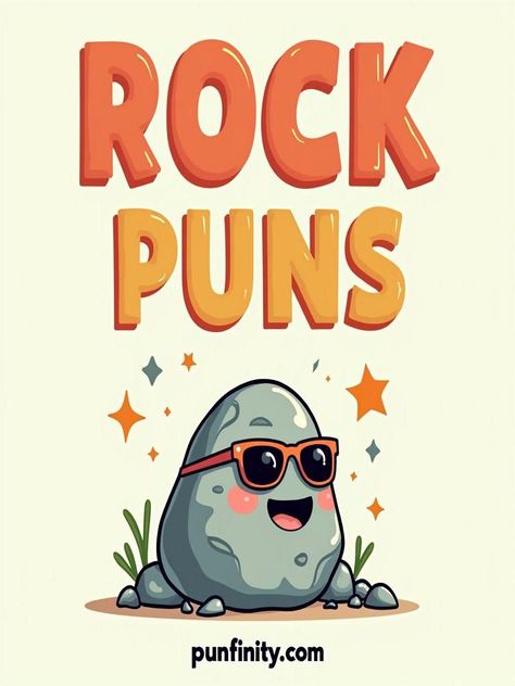 rock puns Rock Painting Ideas Funny, Funny Rock Painting, Geology Puns, Rock Puns, Rock Sayings, Geology Humor, Classic Rock Albums, Rock Around The Clock, Rock Quotes