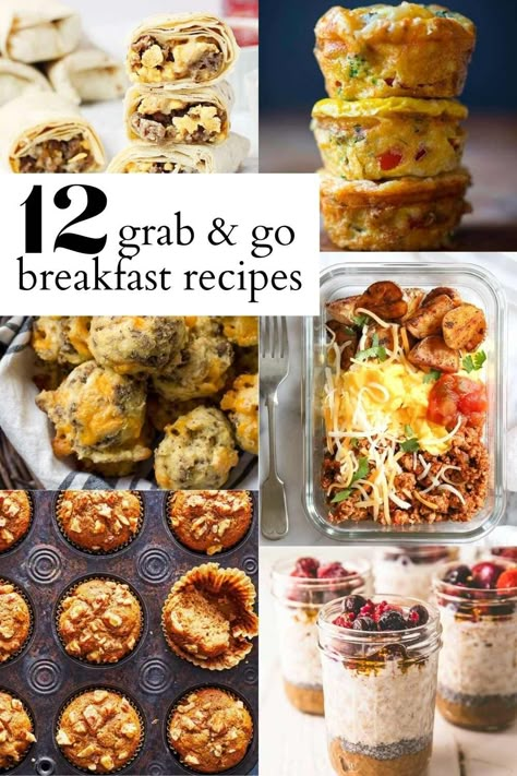 12 Grab and Go Breakfast Recipes via @southernsavers Easy Healthy Breakfast Recipes, Work Breakfast, Recipes Southern, Breakfast Prep, Grab And Go Breakfast, Quick Breakfast Recipes, Healthy Breakfast Recipes Easy, Freezer Breakfast, 26 Years Old