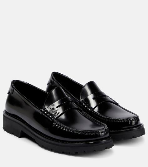 Le Loafer leather penny loafers in black - Saint Laurent | Mytheresa High End Outfits, Concert Black, Jordan Barrett, Brooklyn Townhouse, Ultimate Capsule Wardrobe, Fashion Activewear, Shoe Heels, 2023 Clothing, Designer Shoe