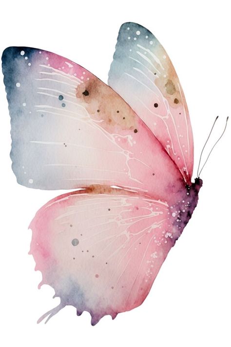 Butterfly Watercolor Painting, Painting Clipart, Dreamy Butterfly, Butterfly Art Painting, 강아지 그림, Trending Pins, Butterfly Pictures, Best Tattoo Designs, Butterfly Watercolor