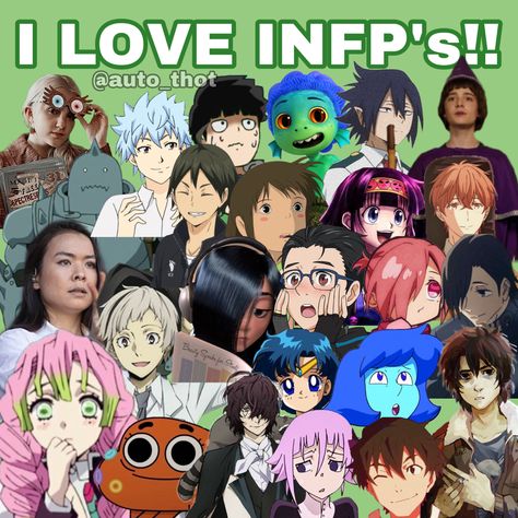 Personality Types As Characters, Types Of Infps, Mbti Personality Infp, Types Of Character Personalities, Infp Personality Characters, Mbti Personality Characters, Infp People, Infp Characters Anime, Personality Types Characters