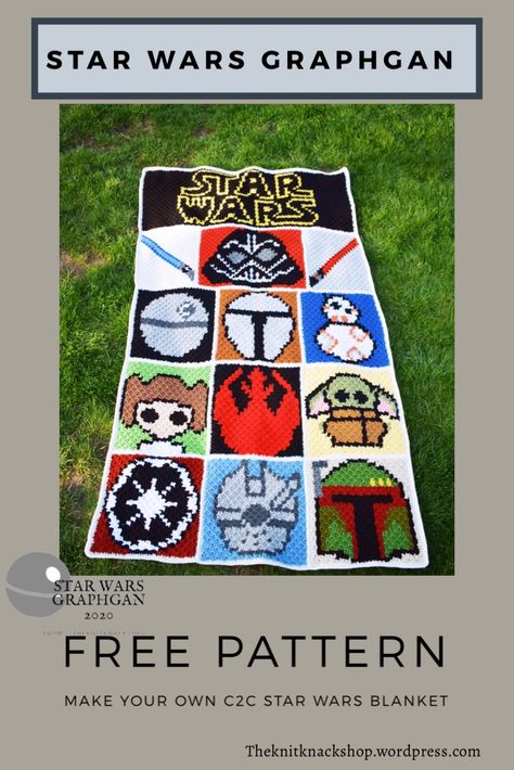 Here’s the completed Star Wars Graphgan. All of the square graphs are on my blog for free in addition to 3 optional squares. There are instructions for joining all the squares and the border I added. It was a fun project that I hope everyone enjoys. #starwars #starwarsgraphgan2020 #c2ccrochet #c2cbabyblanket #crochet #crochetpattern #freecrochetpattern #freecrochettutorial #geeky #starwarsart Star Wars Blanket, Star Wars Crochet, Corner To Corner Crochet, Crochet Star, Simply Crochet, Lee Ann, Crochet Blanket Afghan, Crochet Stars, C2c Crochet