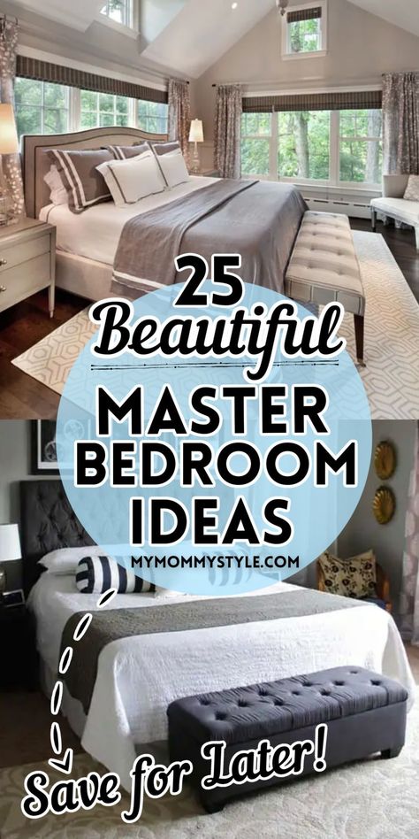 Check out these beautiful master bedroom ideas from My Mommy Style! If you are wanting to redecorate or redo your master bedroom, these ideas are the perfect inspiration for you! Find exampels of what you want your master bedroom to look like with these inspirational ideas! Bedroom Inspirations Master, Beautiful Bedrooms Master, Bedroom Trends, Master Room, Couple Bedroom, Bedroom Layouts, Master Bedding, Master Bedrooms Decor, Beautiful Bedrooms