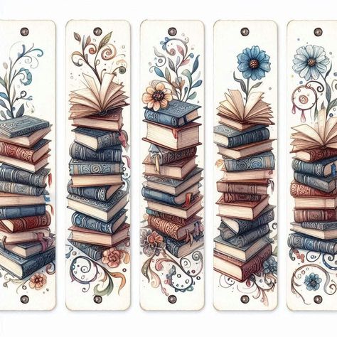 Handmade Bookmarks Diy, Pretty Writing, Best Nature Images, Creative Bookmarks, Book And Frame, Scrapbook Stickers Printable, Scrapbook Materials, Book Markers, Vintage Poster Art