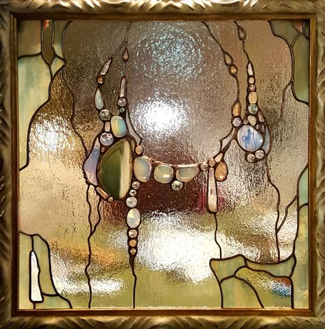 Stained Glass Panel Patterns, Funky Stained Glass Art, Tiffany Glass Art Ideas, Stained Glass Mixed Media, Stained Glass Artist, Stained Glass Chimes, Art Nouveau Stained Glass Window, Scrap Glass Projects, Stained Glass Panels Patterns