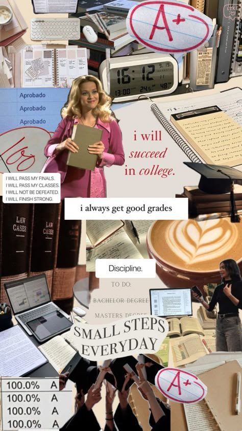 Law student mood board. Study motivation. Mood Board Study, Study Motivation Law, Law Student Motivation, College Vision Board, School Preparation, Book Reading Journal, Habit Tracker Bullet Journal, Exam Motivation, Manifesting Vision Board