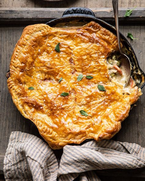 Tieghan Gerard on Instagram: “Browned Sage Butter Chicken Pot Pie. Made this today on @goodmorningamerica and could not have had more fun. Thanks for having me…” Half Baked Harvest Pot Pie, Half Baked Harvest Chicken Pot Pie, Harvest Pie Recipe, Half Baked Harvest Chicken, Brown Butter Chicken, Elevated Dishes, Puff Pastry Chicken, Tieghan Gerard, Salad Appetizer Cups