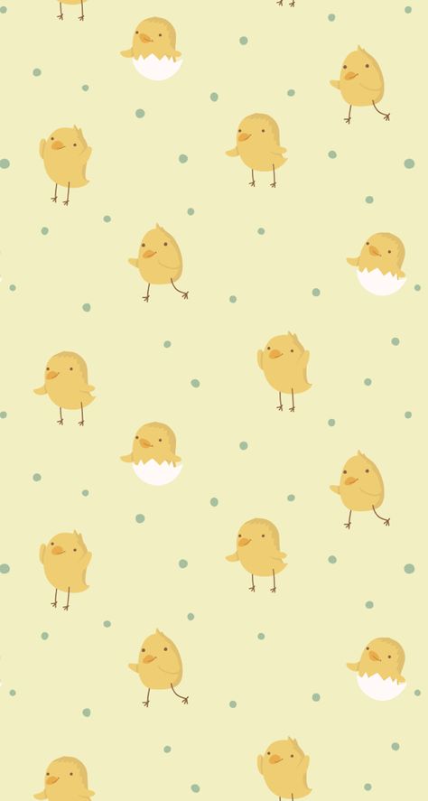 Wallpaper Easter, Chat Wallpaper, Chicken Wallpaper, Cute Chicken, Cute Blue Wallpaper, Iphone Wallpaper Kawaii, Bunny Wallpaper, Wallpaper Doodle, Whatsapp Wallpaper