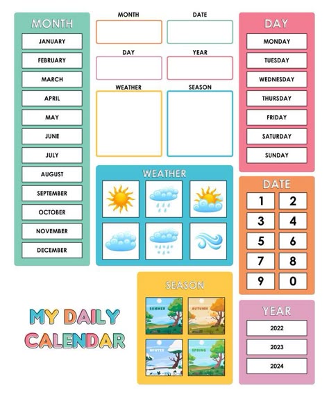 Keep track of important dates and events with a classroom calendar featuring the months of the year. Stay organized and plan ahead by marking down key dates such as tests, holidays, and school events. Get your classroom calendar today and stay on top of your schedule! #ClassroomOrganization #TeachingTools #EducationalResources #classroomcalendarmonths Daily Calendar Printable, School Calendar Printables, Hello August Images, Montessori Calendar, Daily Calendar Template, Preschool Calendar, Weather Calendar, World Of Printables, Calendar For Kids