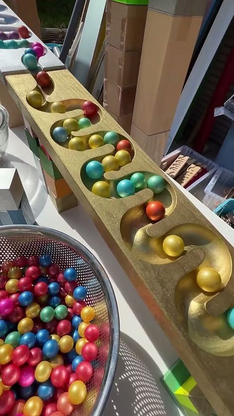 Colorful and beautiful marble balls roll over and over again on a wooden soothing course.We have created a special video that will heal you the more you watc... Marble Race, Marble Ball, Marble Run, Special Video, Wooden Bowl, Wooden Bowls, Rolls, Marble, Bowl