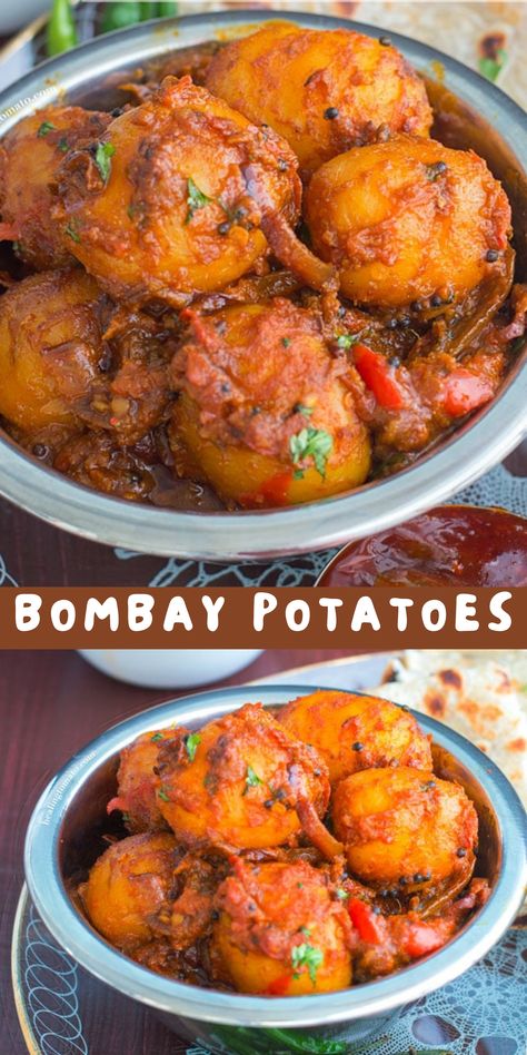 Bombay Potato Recipe, East Indian Recipes, Bombay Potatoes, Baby Potato, Indian Side Dishes, Indian Meal, Plats Healthy, Easy Curry, Indian Foods