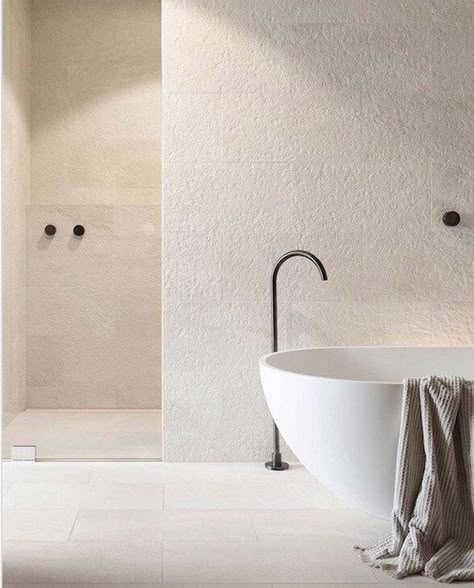 COLOR OF THE MONTH | Nude Color Trend with Seashell White - full | ITALIANBARK Textured Tiles, Interior Minimalista, Bathroom Design Inspiration, Tiles Texture, Minimalist Bathroom, Bathroom Renos, Bathroom Inspo, House Bathroom, Bath Tub