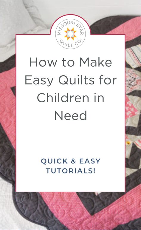 Save this Easy Quilts Cute Ideas for Children in Need To Make. Provides love, a sense of security, warmth, and comfort to children who are ill, traumatized, or otherwise in need through the gifts of new, handmade quilts or other sewing projects, lovingly created by YOU. Patterns For Children’s Quilts, Comfort Quilts Ideas, Charity Quilt Patterns Simple, Doll Quilts Easy, Easy Charity Quilts Free Pattern, Scrappy Star Quilts Free Pattern, Child Quilt Patterns, Quilts With Applique Ideas, Fast Quilts To Make