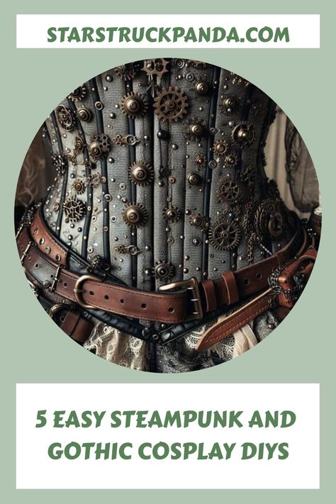 Did you know that over 70% of cosplayers enjoy creating their own costumes and accessories? Imagine the satisfaction of crafting unique steampunk and gothic pieces that perfectly reflect your style. Steampunk Corset Diy, Diy Steampunk Costume, Steampunk Fashion Diy, Steam Punk Diy, Steampunk Diy Costume, Corset Diy, Steampunk Halloween Costumes, Diy Choker Necklace, Halloween Costumes Diy