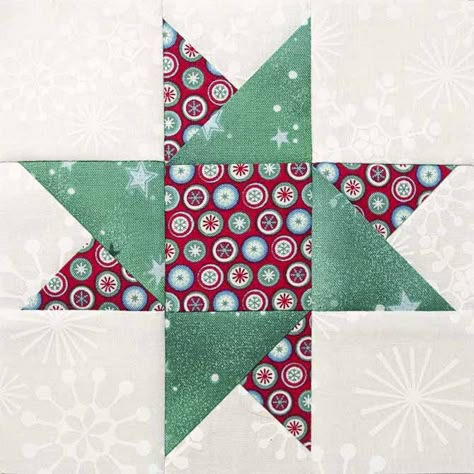 Holiday Table Runners, Easy Quilt Blocks, Christmas Quilt Blocks, Quilt Blocks Easy, Patchwork Blocks, Christmas Quilting, Quilting Blocks, Holiday Quilts, Star Quilt Blocks