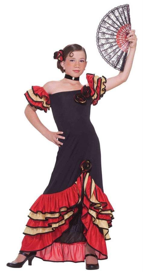 Forum Flamenco Teen Halloween Costume Spanish Style Dress, Flamenco Costume, Teen Halloween, Spanish Dress, Spanish Dancer, Dancer Costume, Costume Works, Grand Daughter, Flamenco Dancers