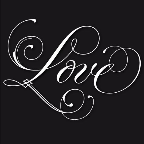 Love in calligraphy Love In Different Fonts, Different Fonts For Tattoos, Best Calligraphy Fonts, Calligraphy Tattoo Fonts, Valentine Font, Fonts For Tattoos, Fancy Writing, Fonts Quotes, Romantic Fonts