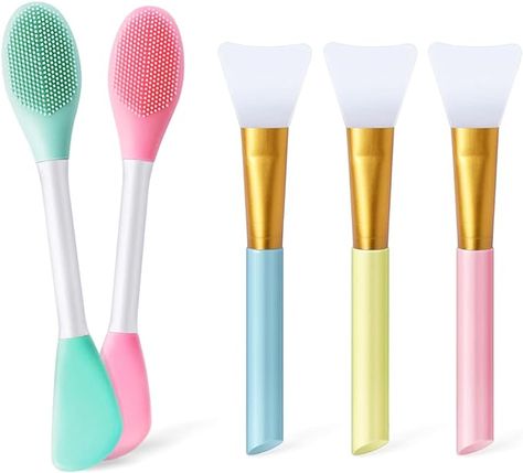 Soft Silicone Material: The Soft Bristles Brush is Skin-Friendly, Reusable. Easy to Clean and Dry.
3 Silicone Facial Mask Brushes Facial Flexible Facial Mud Mask Applicator Brush and 2 Double Head Facial Cleansing Brush; Deep Scrubbing and Exfoliating, Massage Your Skin to Promote Pore Shrinkage.
The 2 Double End with Flat-end knife is good for applying cream and lotion , make the mask evenly spread on your face to avoid wasting beauty products. Silicone Face Mask, Mask Applicator, Diy Festival, Face Mask Brush, Silicone Mask, Mask Cream, Mask Brush, Silicone Masks, How To Apply Blush