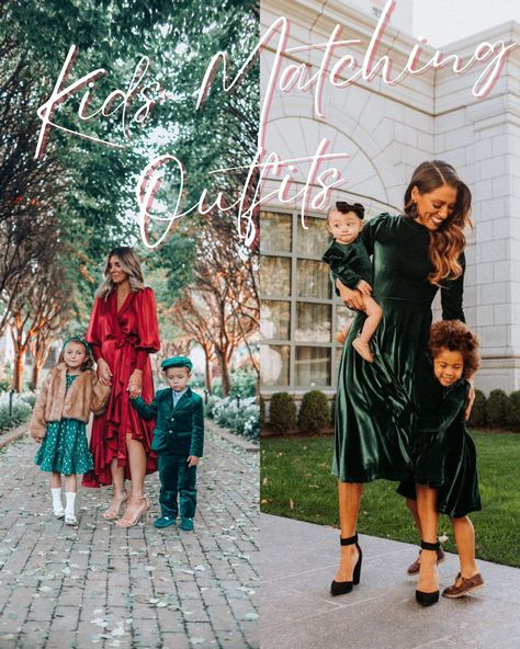 Big Family Christmas Pictures Outfits, Christmas Eve Family Outfits, Christmas Pics Family Outfits, Kids Christmas Photoshoot Outfits, Red And Green Christmas Family Pictures, Family Pictures With Santa Outfits, Green Christmas Picture Outfits, Family Holiday Outfits Christmas, Picture With Santa Outfits