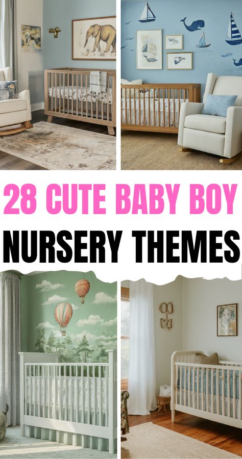 Discover 28 adorable baby boy nursery themes that blend stylish designs with unique decor. This pin showcases two images that highlight thoughtful ideas to create a cozy and vibrant space for your little one. Cute Baby Boy Nursery, Sports Nursery Theme, Neutral Bedroom Design, Were Pregnant, Baby Boy Nursery Ideas, Perfect Nursery, Boy Nursery Themes, Baby Boy Nursery Themes, Warm Color Schemes